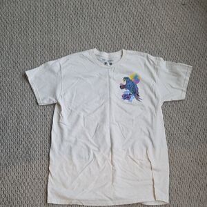 Riot Society Cream T-Shirt with Black Palm Graphic